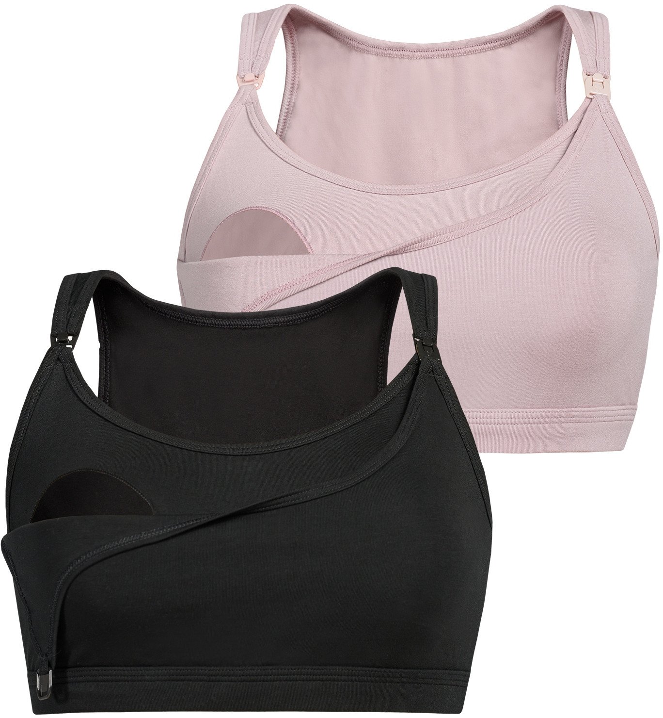 2Pack topów damskich do karmienia Maya Czarny-Kakaowy S