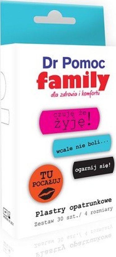 Dr Pomoc Plastry opatrunkowe z napisami dla rodziny