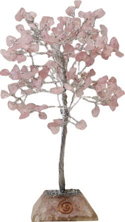 Art-Pol Drzewko Szczęścia z Orgonitem - Kwarc Różowy | 160 kamieni