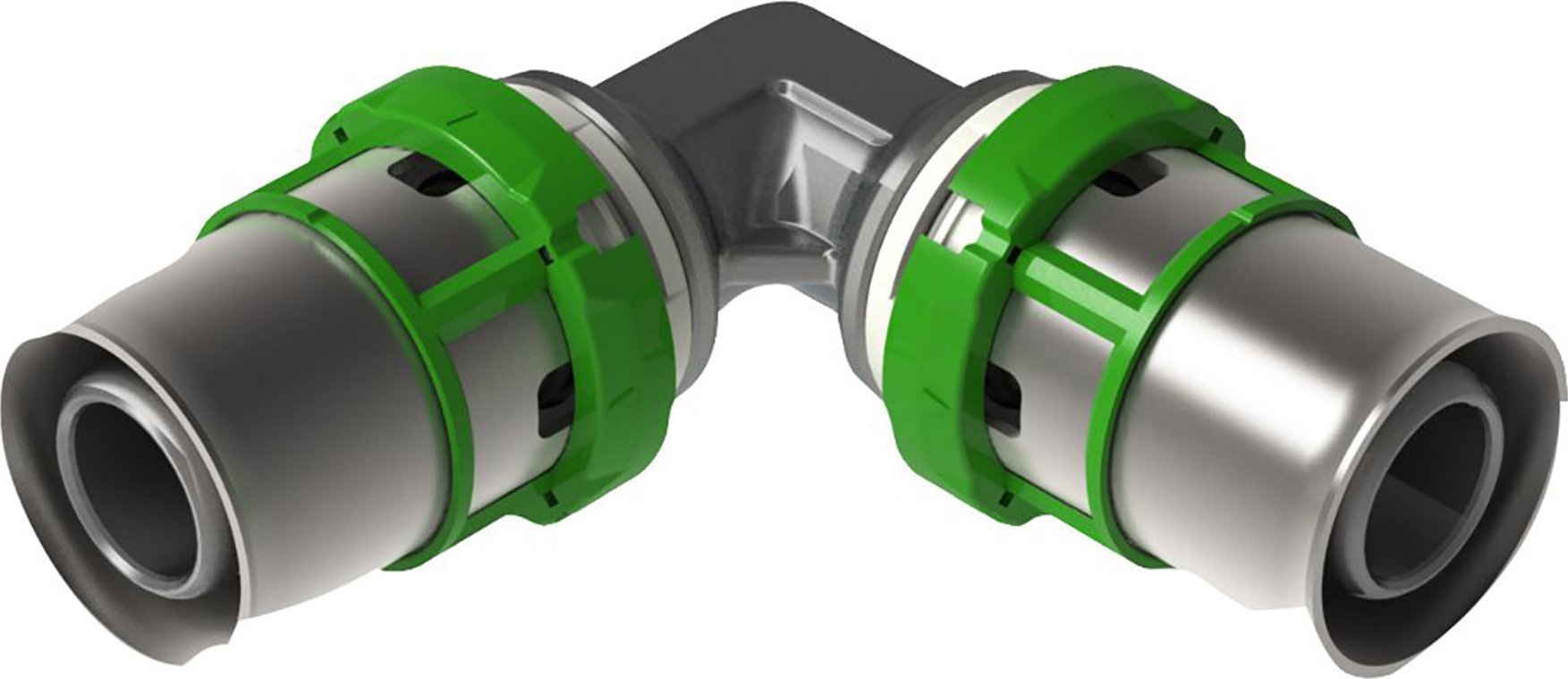 Kolano 90 stopni zaprasowywane MultiSkin mosiądz/cynowany 20x20