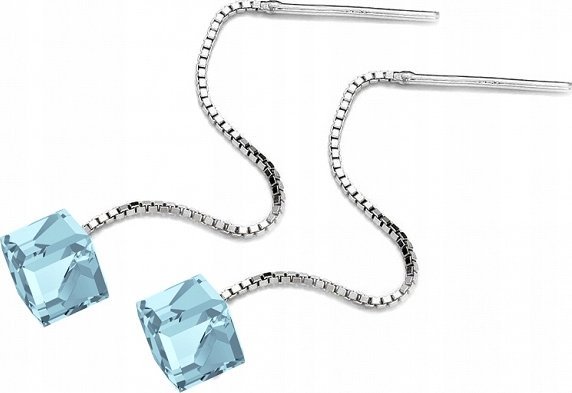 Radziszewska Jewellery Kolczyki Srebrne na łańuszku kostki