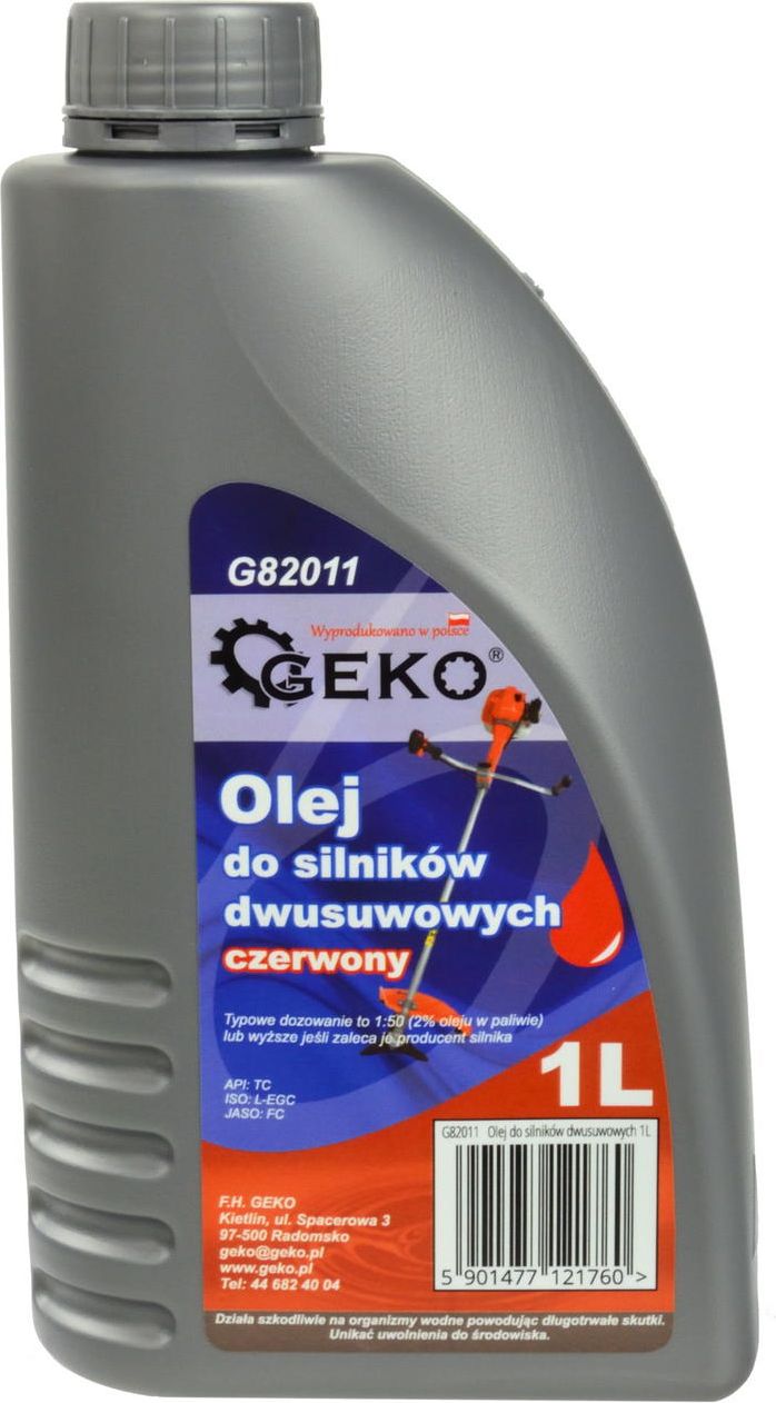 Geko Olej do silników dwusuwowych czerwony 1L (G82011)