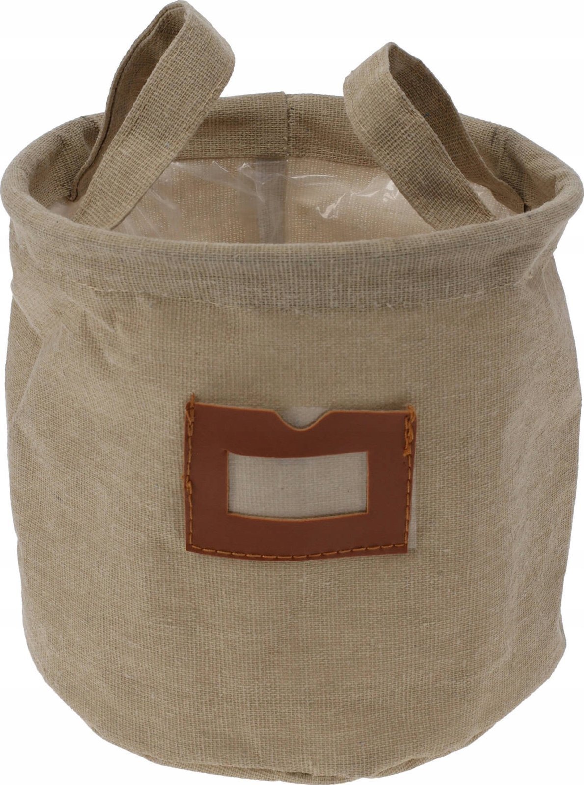 Home Styling Collection Kosz materiałowy z okienkiem oraz uchwytami, Ø 16 cm