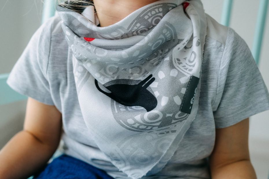 Pulp Bambusowy Śliniaczek, Apaszka lub Chustka na Głowę (Ptaszki na Gałązkach)