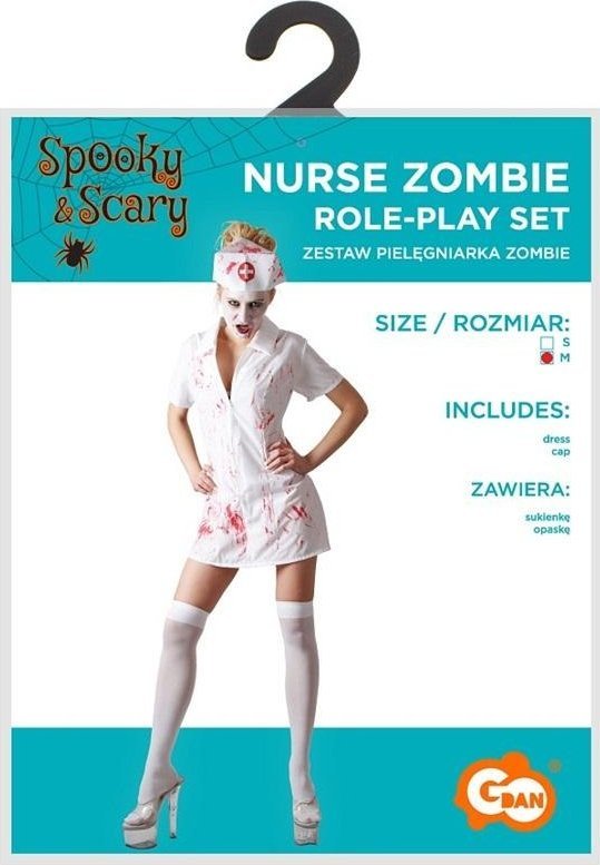 Strój dla dorosłych Pielęgniarka Zombie rozm.M