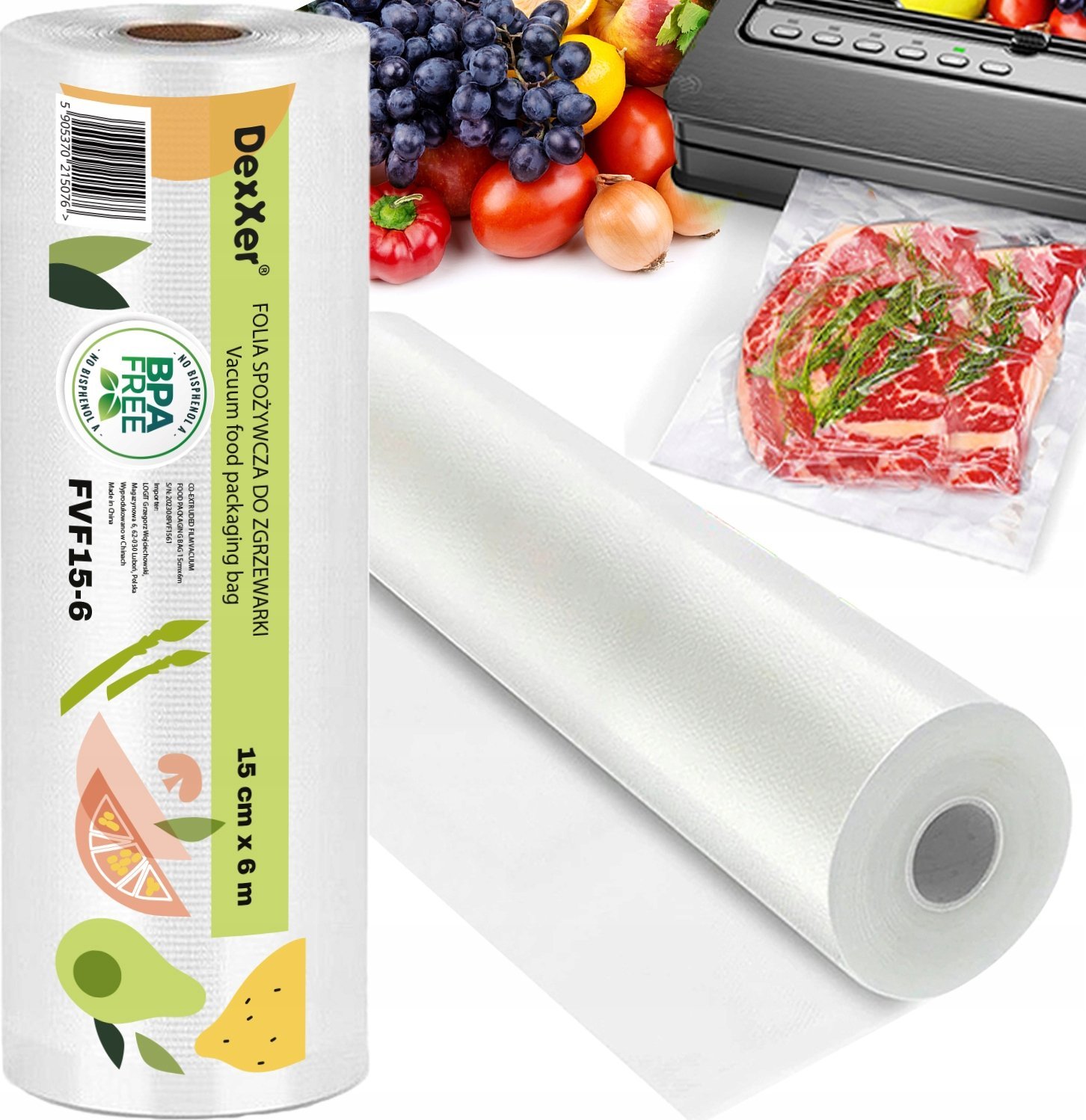 FOLIA SPOŻYWCZA DO ZGRZEWARKI 15cm FVF15-6