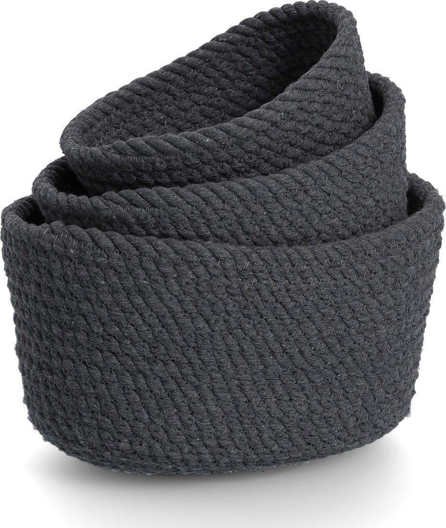 Zeller Komplet bawełnianych koszyków w różnych rozmiarach, 3 szt.