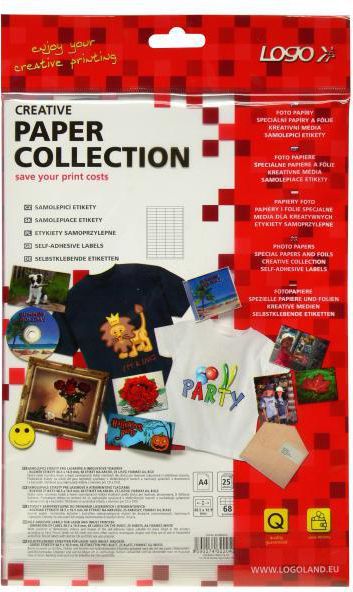 Logo Etykiety A4, matowe, białe, 25 szt.