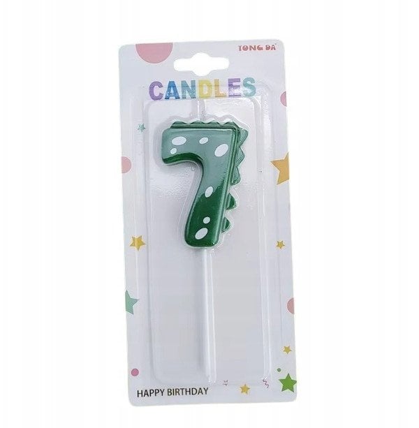 Świeczka Urodzinowa Na Tort / DINOZAUR / Świeczki na Urodziny / CYFRA 7