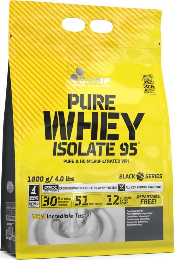 OLIMP SPORT NUTRITION Pure Whey Isolate 95 vanilla ice cream 1800g (worek)