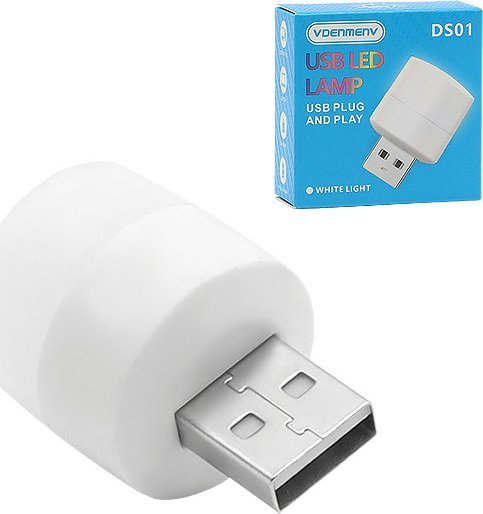 Lampka USB Vega LAMPKA USB DENMEN DIODOWA LED ZIMNA DS01>