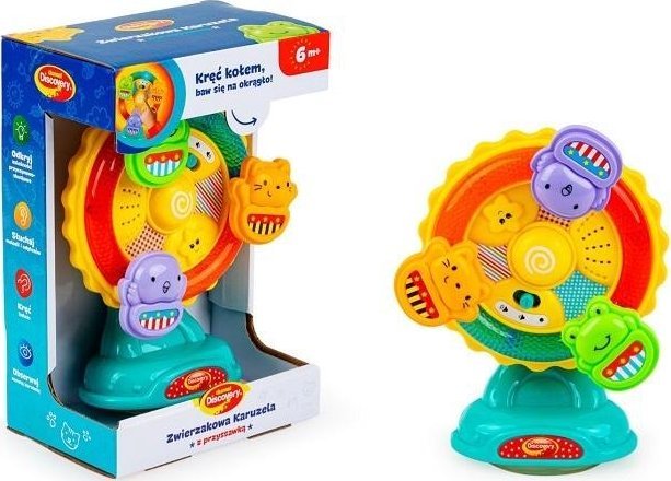 Karuzela zwierzakowa z przyssawką