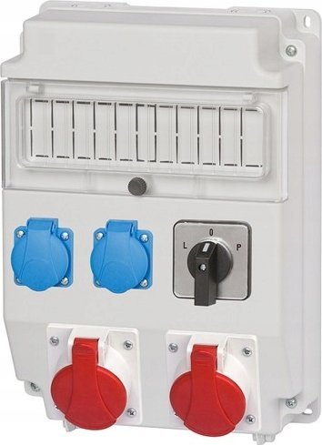 F-Elektro Rozdzielnica CAJA 2x32A/5P, 2x230V, 0/1 11M IP44