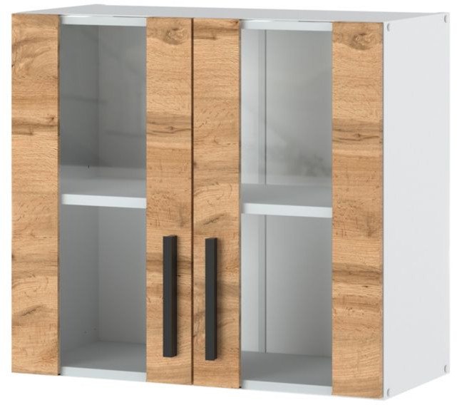 szafka kuchenna wisząca modułowa nowoczesna 40cm blande biała dąb wotan