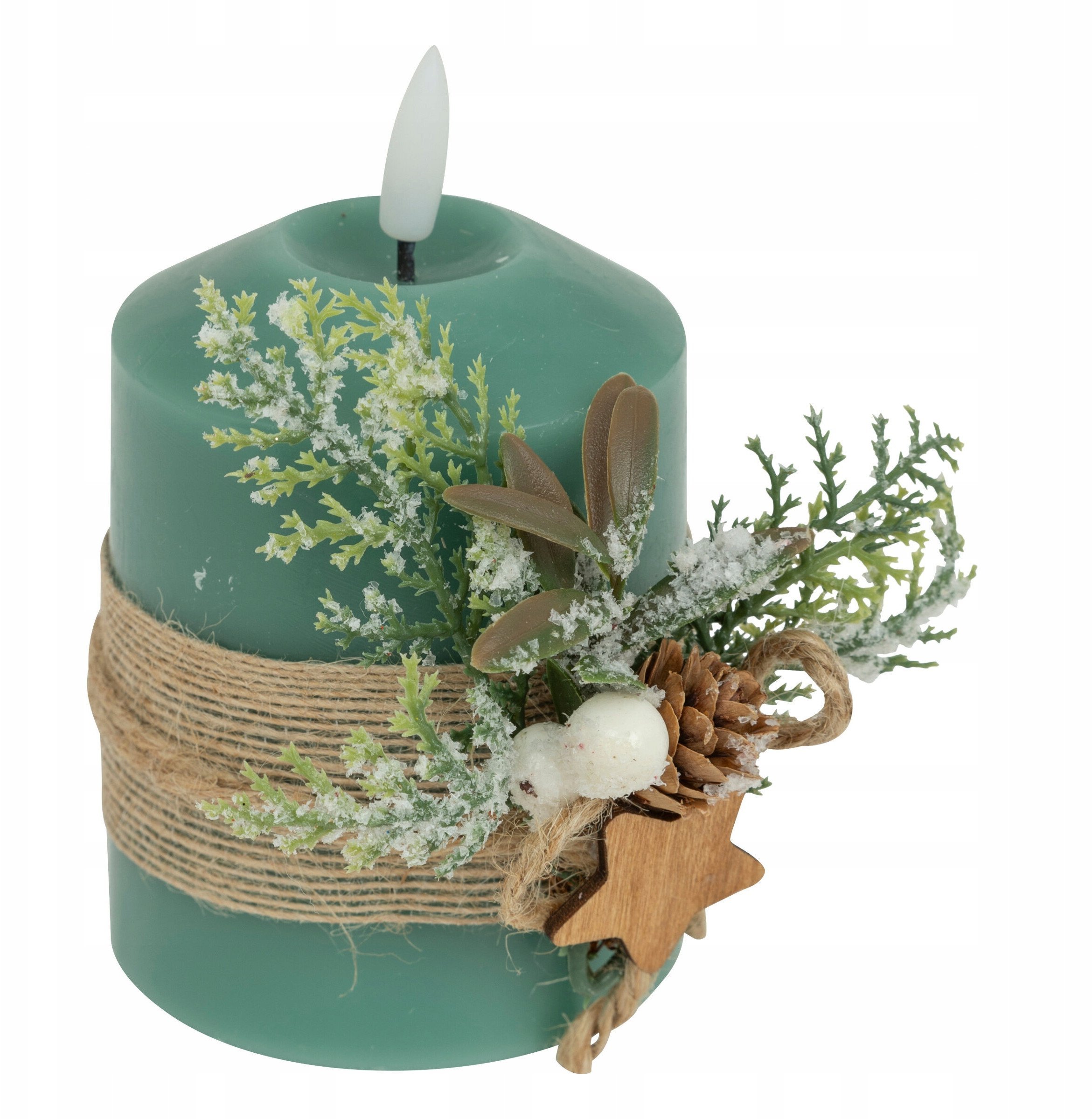 Ozdobna świeca parafinowa LED, 10 cm