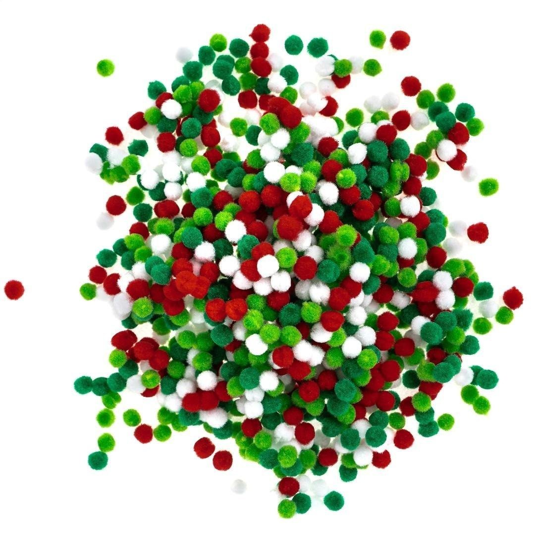 Pompony poliestrowe 1cm 1000szt