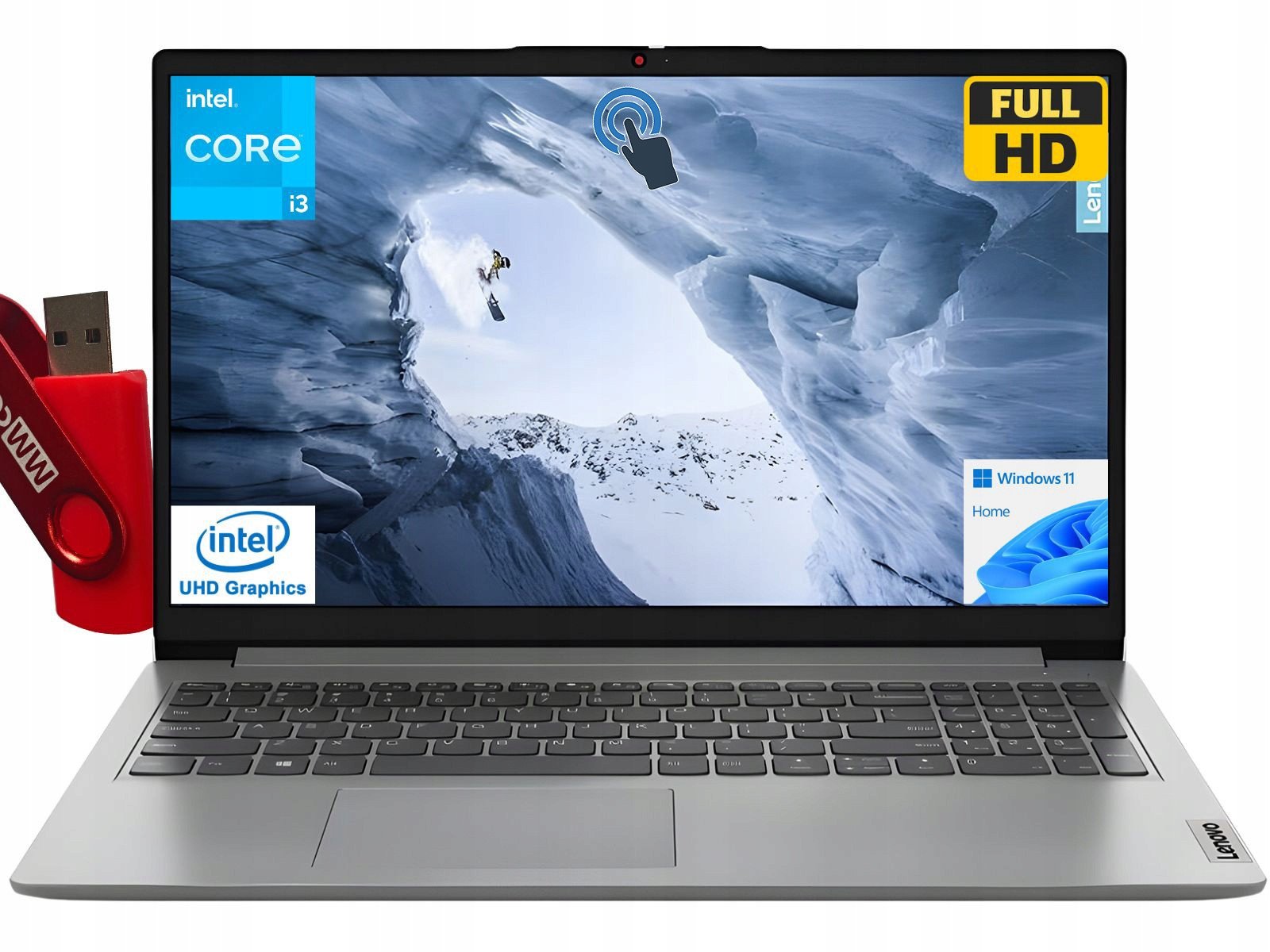 Lenovo Ideapad 1 15IAU7 i516GB 512GB SSD 15,6" FHD Win11 DOTYKOWY DLA DOMU