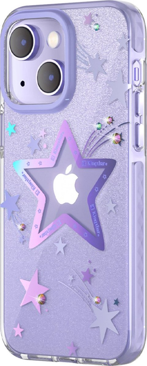 Kingxbar Heart Star Series etui iPhone 14 Plus etui w gwiazdki purple star