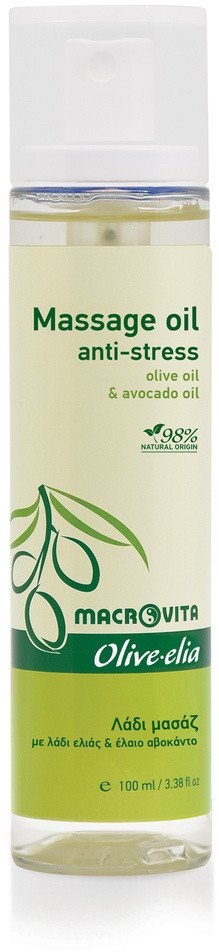 MACROVITA Olive.elia relaksujący olejek do masażu Anti-stress z bio-oliwą i olejkiem awokado 100ml