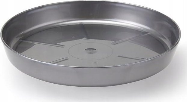 Podstawka pod doniczkę srebrna 11,2 x 1,2 cm Plastikowa