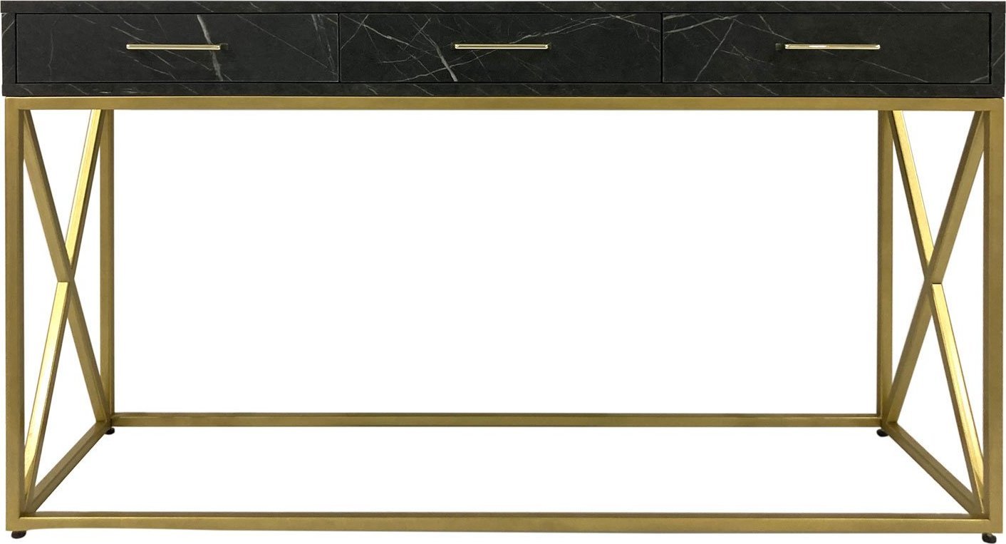 Elior Czarno-złota konsola do przedpokoju - Artelo