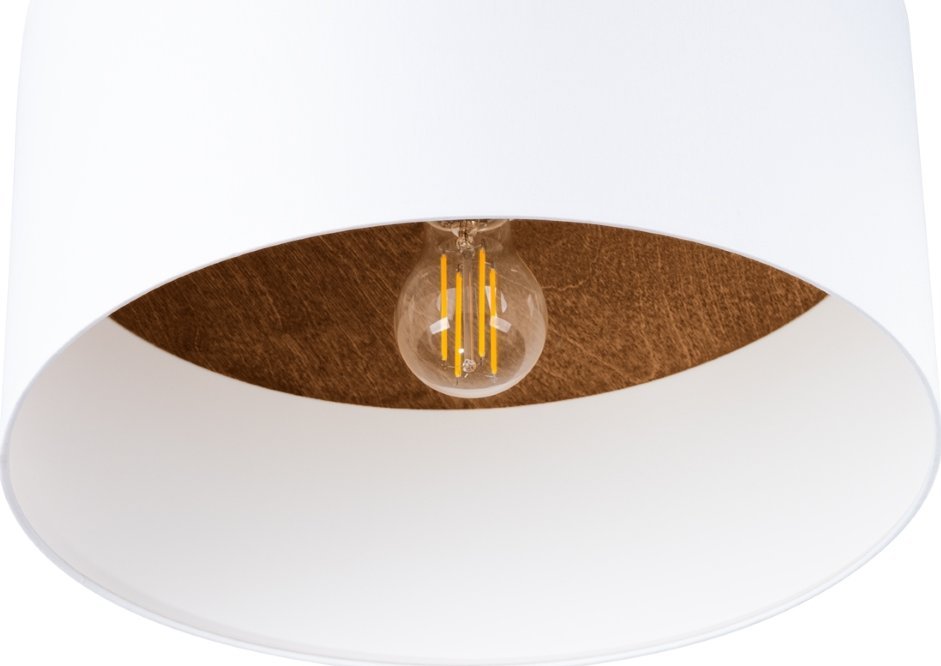 Lampa sufitowa Sollux Lighting SOLLUX Plafon TELESTO biały/ciemny brąz 1 x E27 SL.1392