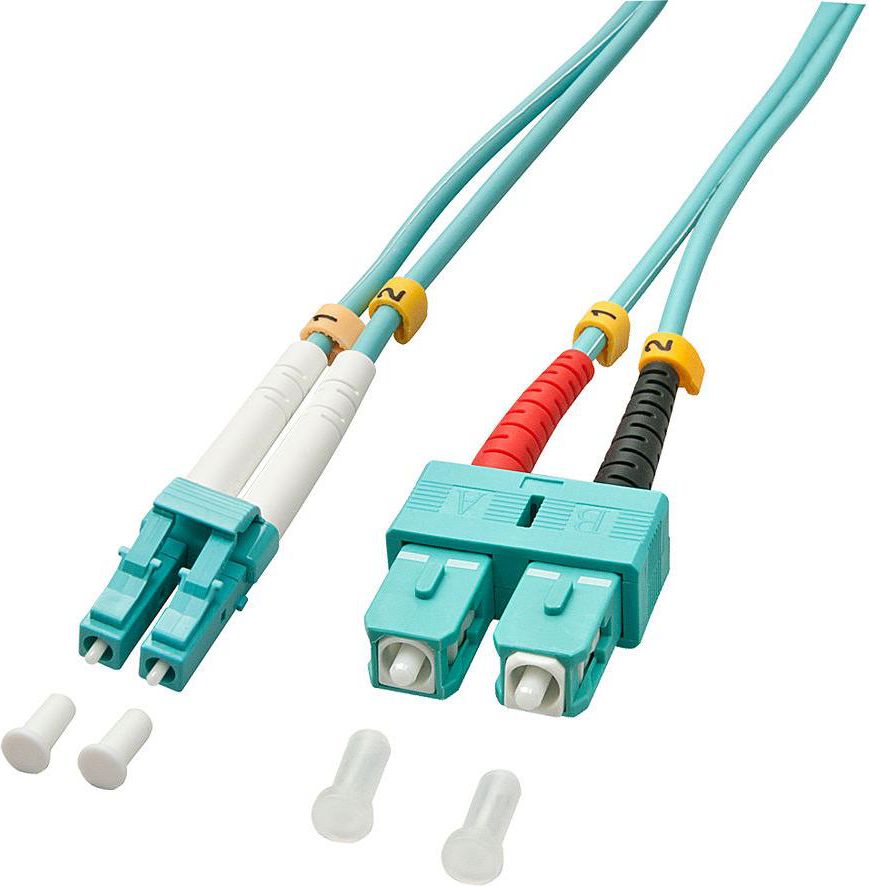 Lindy Patchcord światłowodowy LC/SC OM3 50/125um, Multimode, 20m (46396)