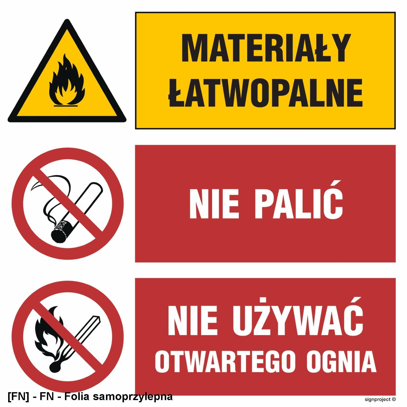 TD Systems GO001 - Materiały palne 750x750