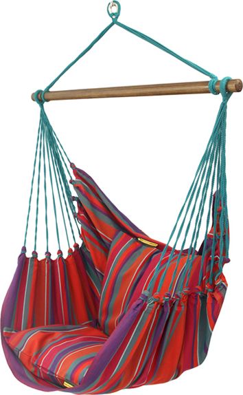 Koala Fotel hamakowy, czerwono-błękitny HC10