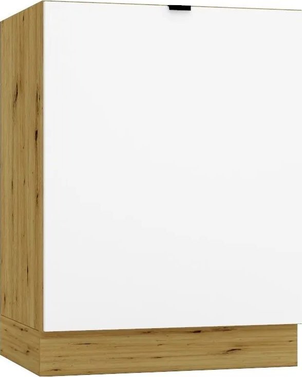 Szafka pod zlew GIANNA D60ZL P/L biała alaska/dąb artisan STOLKAR