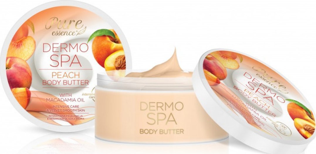 Pure Essence Masło do ciała DERMO SPA BRZOSKWINIA -O ZAPACHU SOCZYSTEJ BRZOSKWINI Z OLEJEM MAKADAMIA 200ml