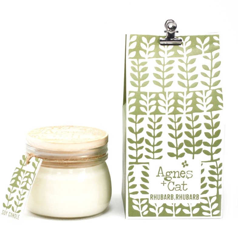 Sojowa świeca w małym słoiku - Rhubarb Rhubarb