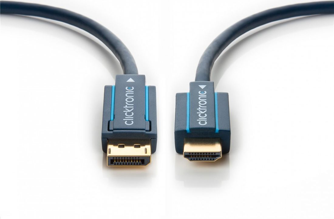 Kabel Clicktronic DisplayPort - HDMI 10m granatowy (JAB-1404904)