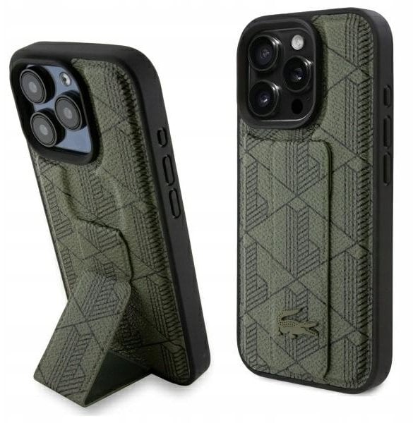 Lacoste LCHCP16XGSPBSB iPhone 16 Pro Max 6,9" khaki hardcase Grip Stand Mono