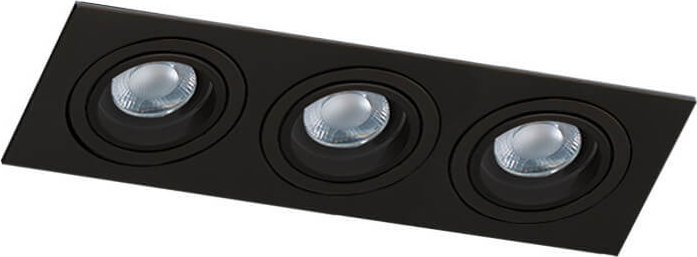 Azzardo Lampa wpuszczana CARO 3 SQUARE black (AZ 2440 | SN-6813S-BK) - AZZARDO