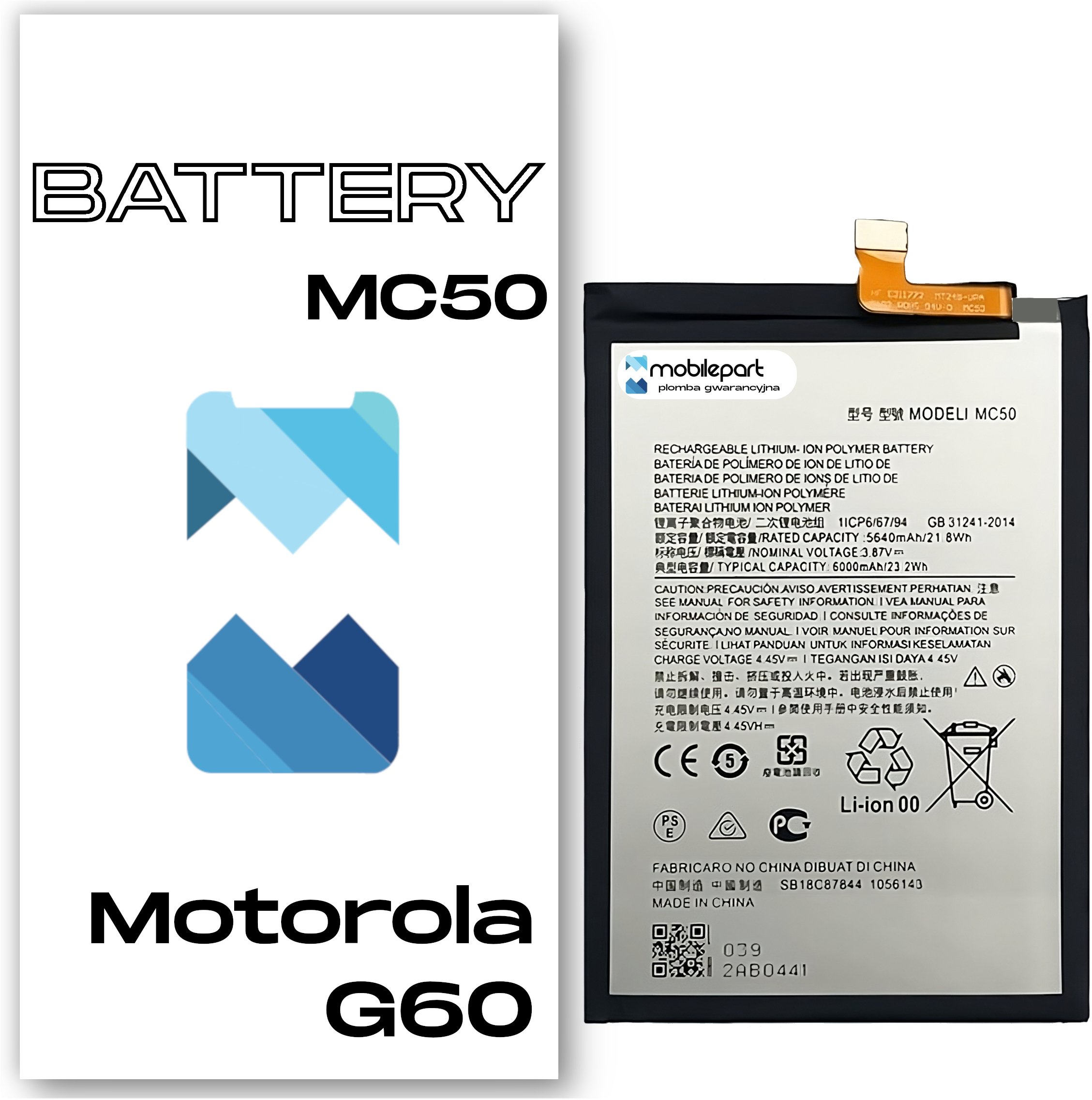 Bateria Mobilepart Bateria do Motorola G60 XT2135 Nowy Akumulator MC50
