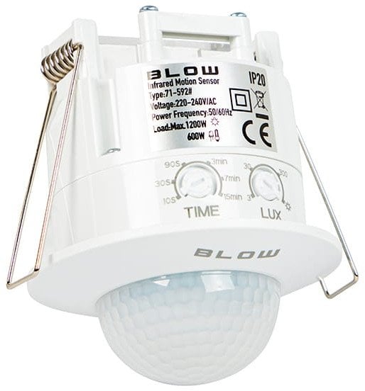 Czujnik ruchu BLOW MS-02 sufitowy 360 podtynkowy biały