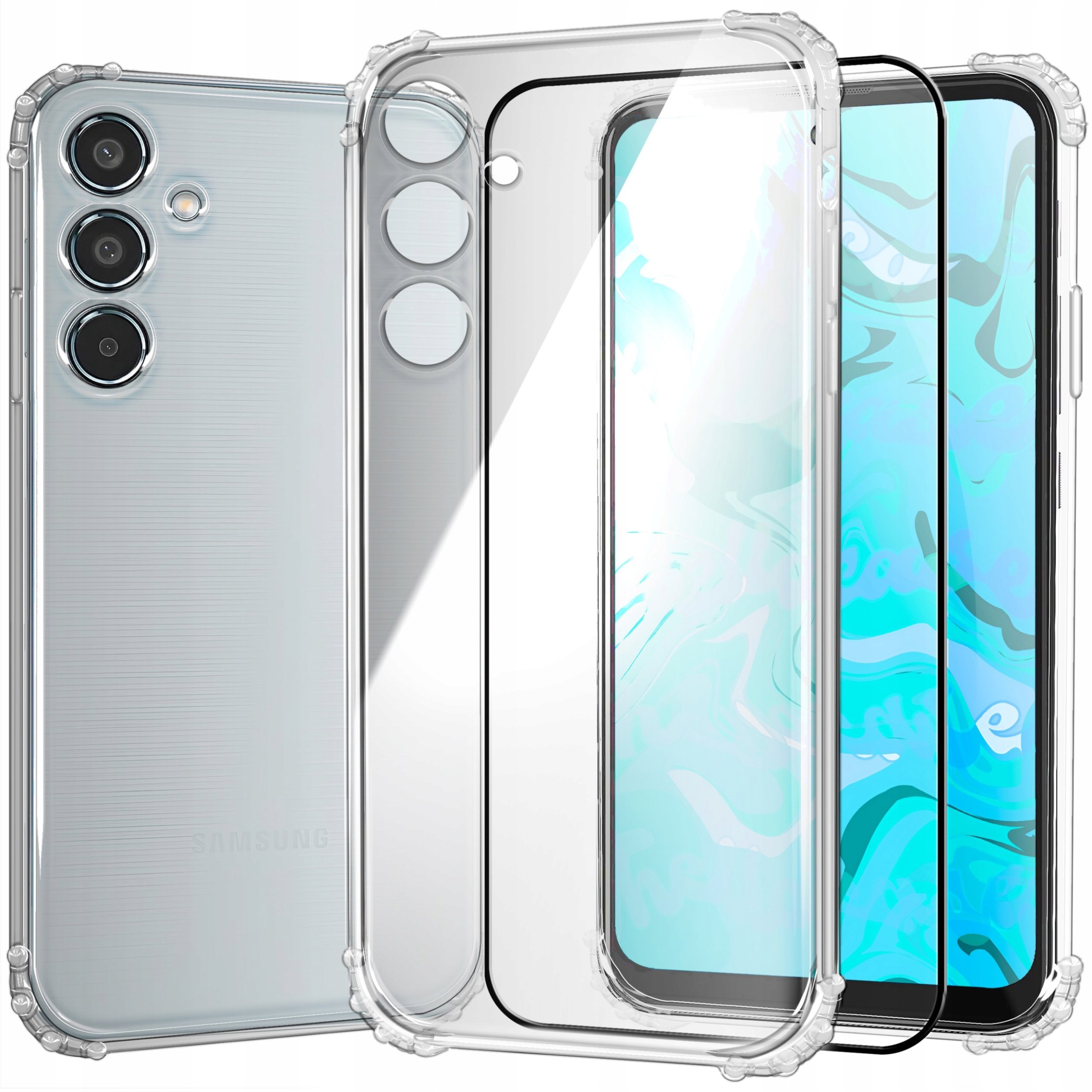 ETUI PANCERNE DO SAMSUNG GALAXY M35 5G | CASE SILIKON GUMOWE SLIM SZKŁO