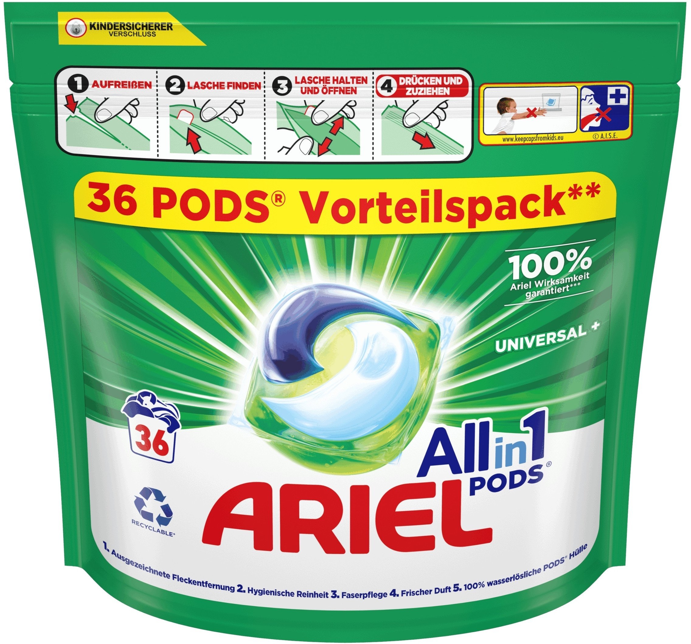 Ariel Kapsułki do prania Universal+ 36 szt.