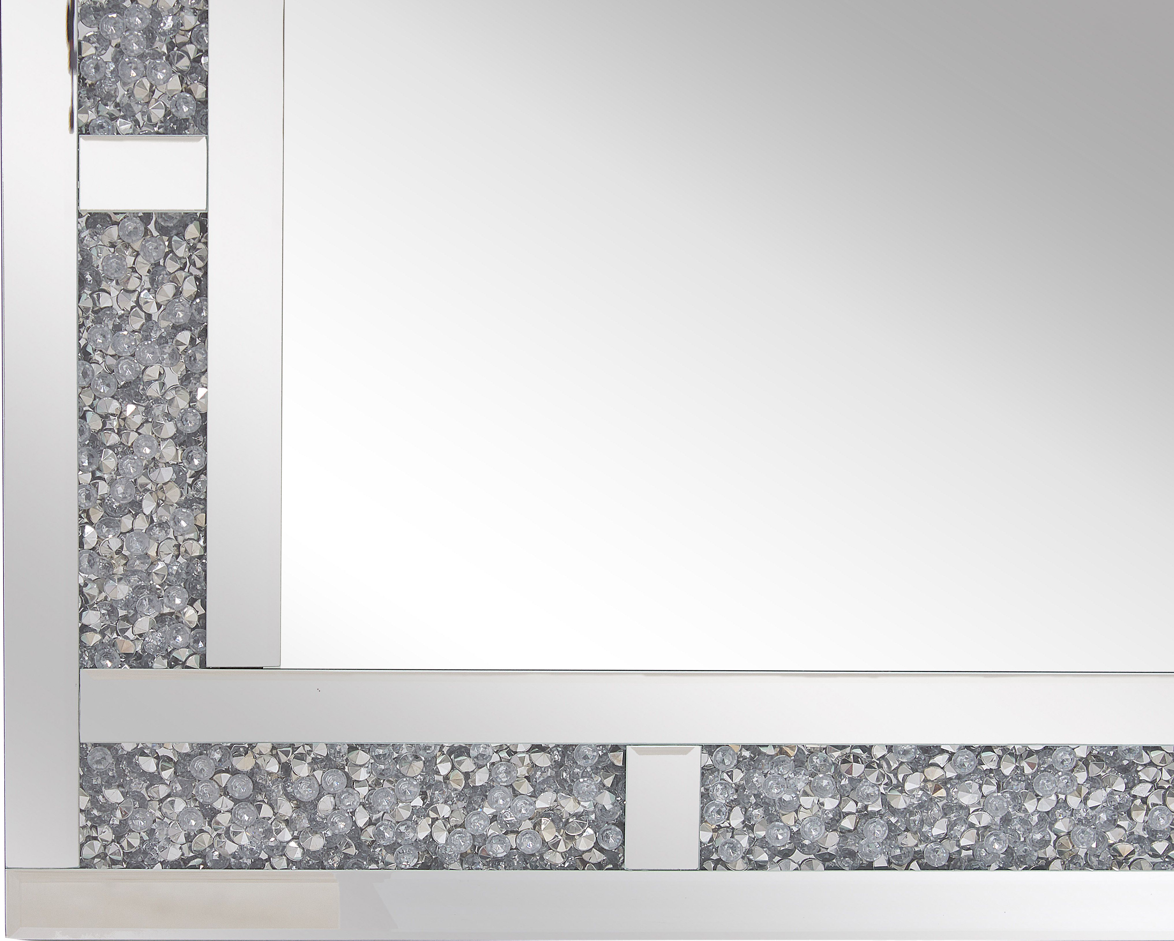 Beliani Lustro ścienne 60 x 90 cm srebrne AVRILLE