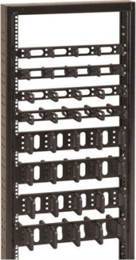 CONTEG CONTEG 19 Prowadnica kablowa 1 HE z 5 uchwytami kablowymi 40x50mm