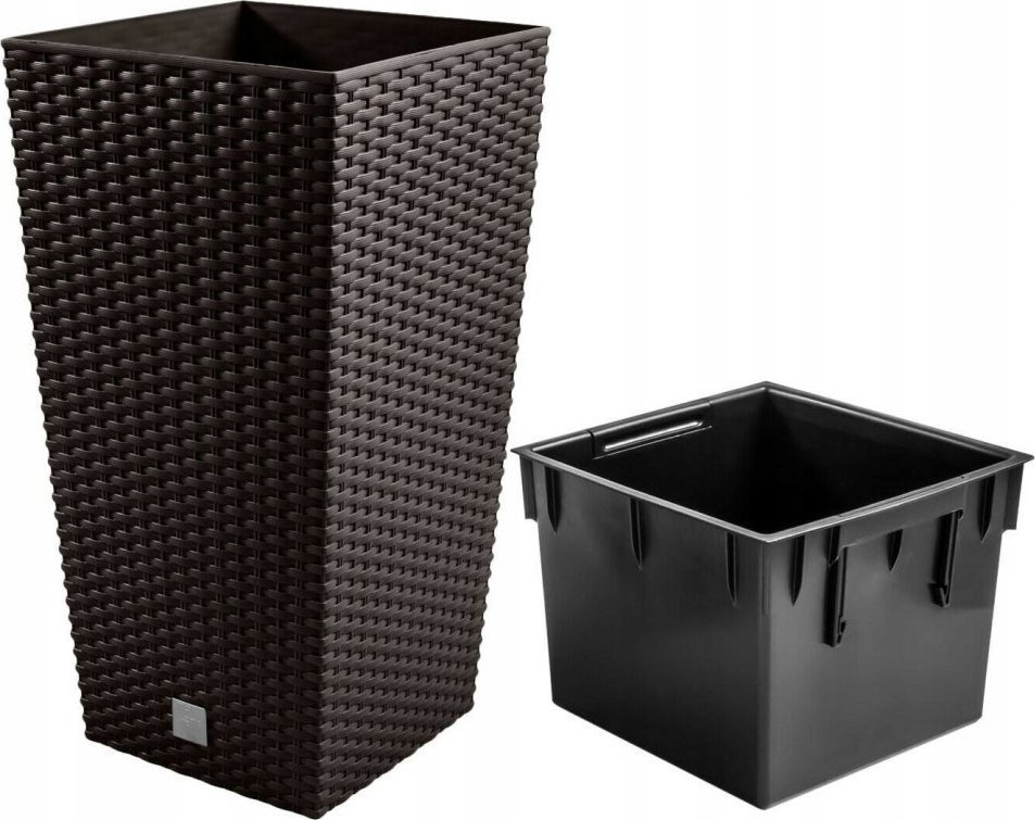 Prosperplast Doniczka RATO wysoka DRTS170 z wkładem | Umbra