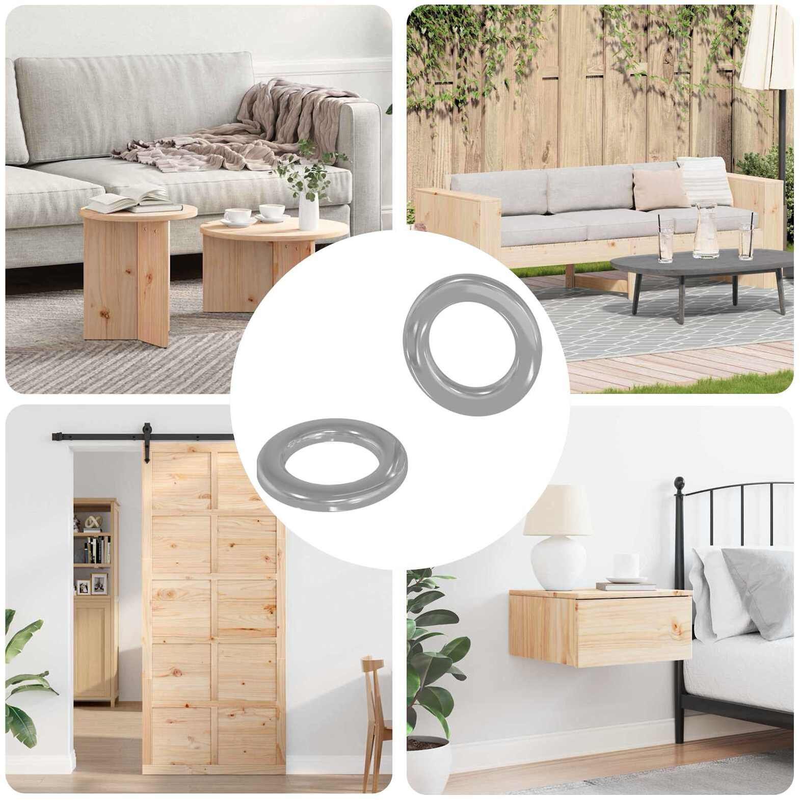 vidaXL Podkładki 2 pcs srebrny 10 x 10 x 0,8 mm Żelazo