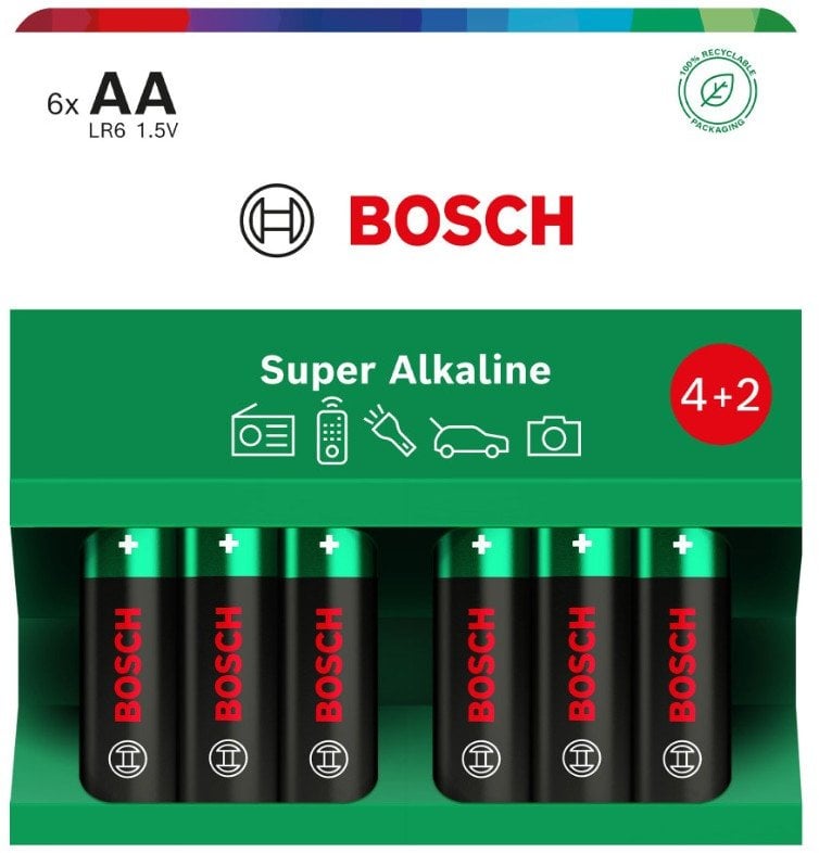 BATERIA BOSCH 6SZT AA SUPER ALKALINE LR6SA6B/00