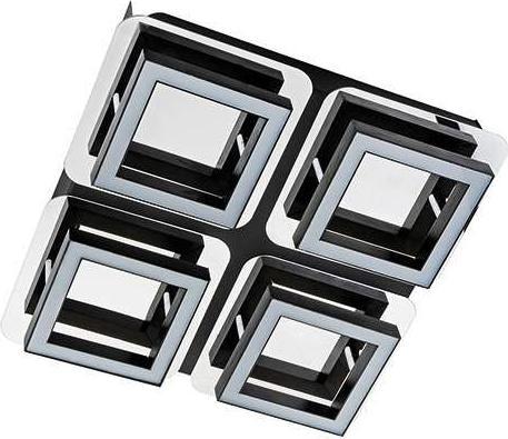 Lampa sufitowa IDEUS LAMPA sufitowa LIKYA LED-4 03137 Ideus metalowa OPRAWA ścienna LED 20W 4000K kwadratowy plafon chrom wenge