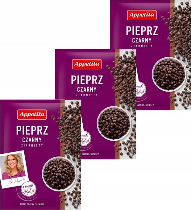 Appetita Appetita Pieprz czarny ziarnisty 18 g x 3 sztuk