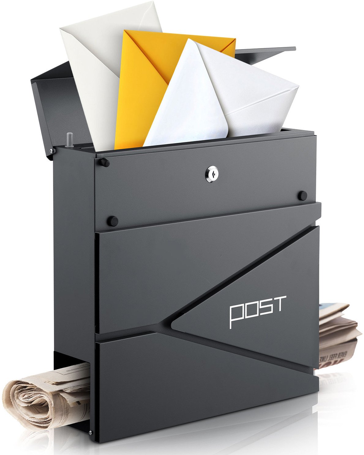 Skrzynka na listy 37x37x10,5 cm antracyt HM-862