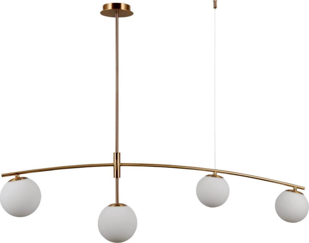 Lampa wisząca Italux Loftowa LAMPA wisząca SENAI PND-31322-4-HB Italux modernistyczna OPRAWA zwis szklane kule mosiądz