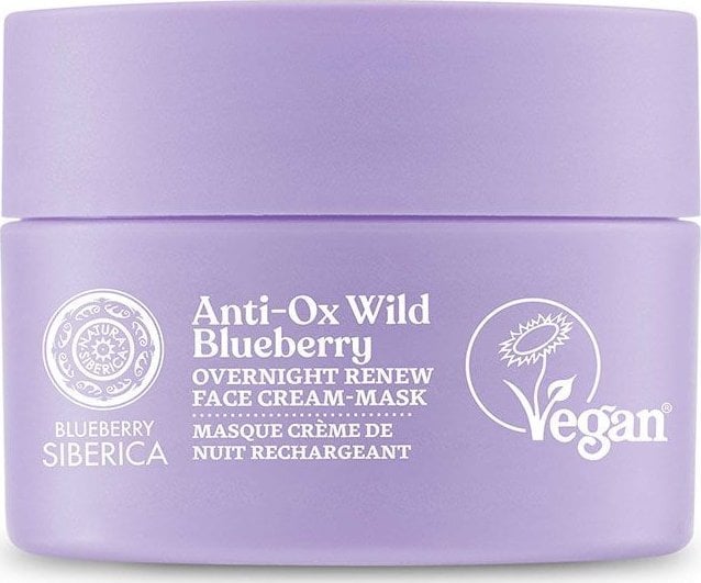 SIBERICA PROFESSIONAL Wegański, odmładzający krem - maska do twarzy na noc Blueberry Siberica 50ml