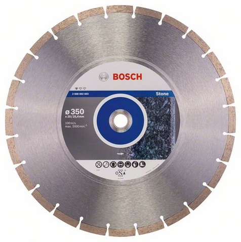 Bosch Tarcza diamentowa tnąca Standard for Stone 350 x 25,4mm - 2608602603